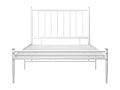 White metal bed frame without mattress, 100x200 cm, YLWG27106