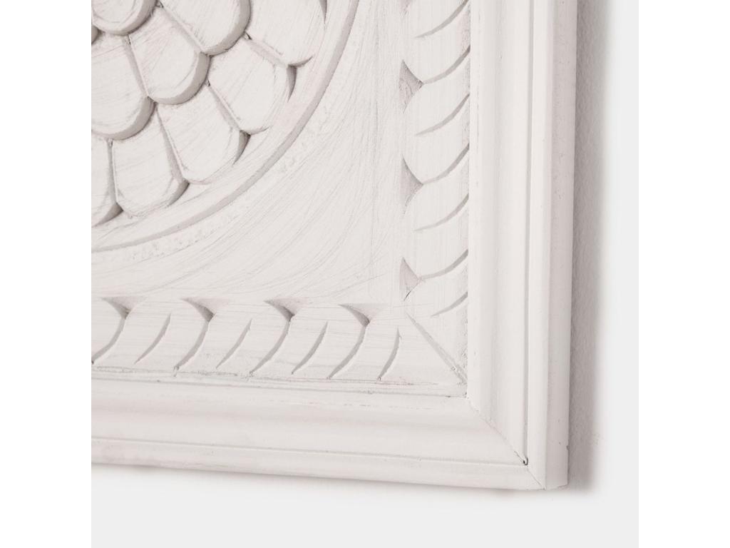 Double headboard in white-washed wood, 157x50 cm - Domopure VSZI29828