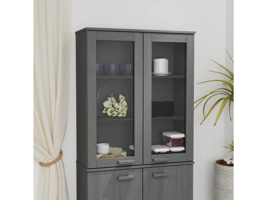 Chicyla Dark Grey Buffet Top 85x35x100 cm Pine Wood MNGB28502