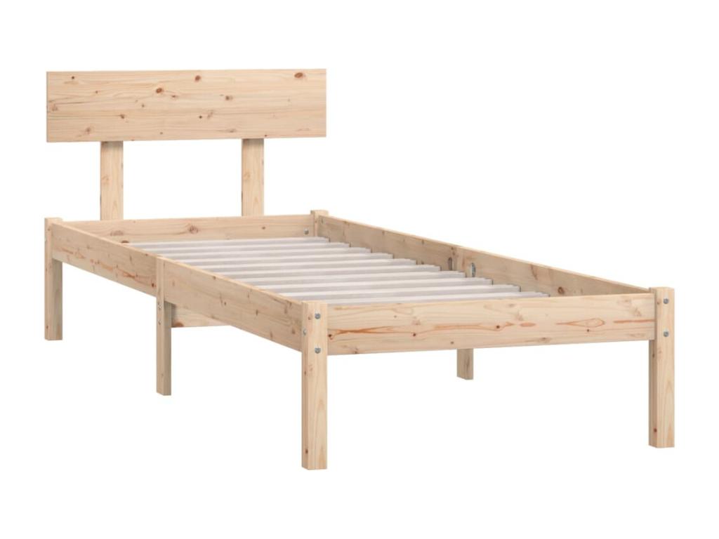 Bed frame Solid pine wood 90x190 cm UK single VZFR43204