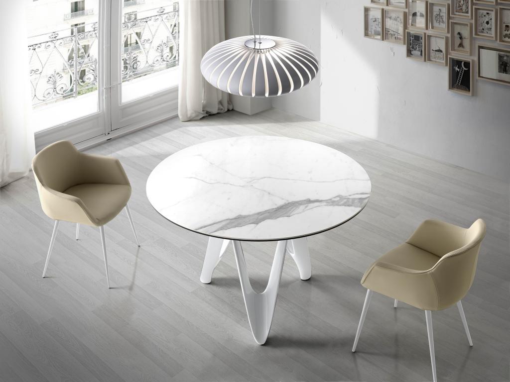 Chicyla fabric chair with steel legs - Set of 2 - Chicyla color 30 LKAS76018