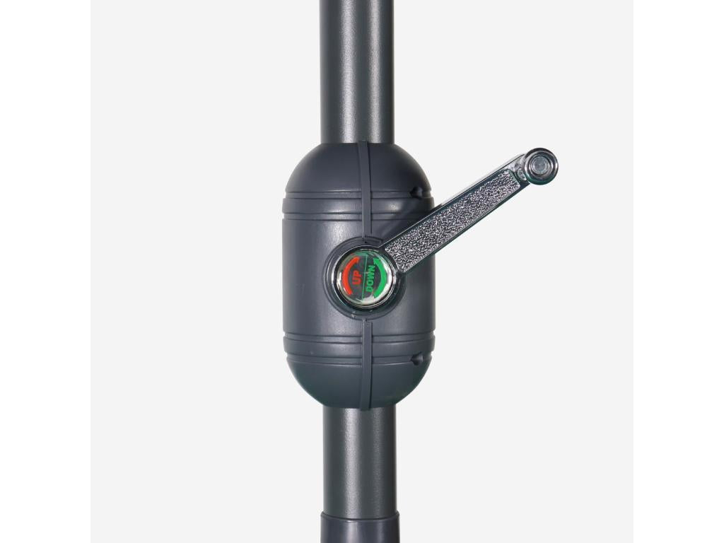 Rectangular straight parasol 2x3m - Domopure - adjustable central aluminum pole and Domopure opening mechanism YJXO44115