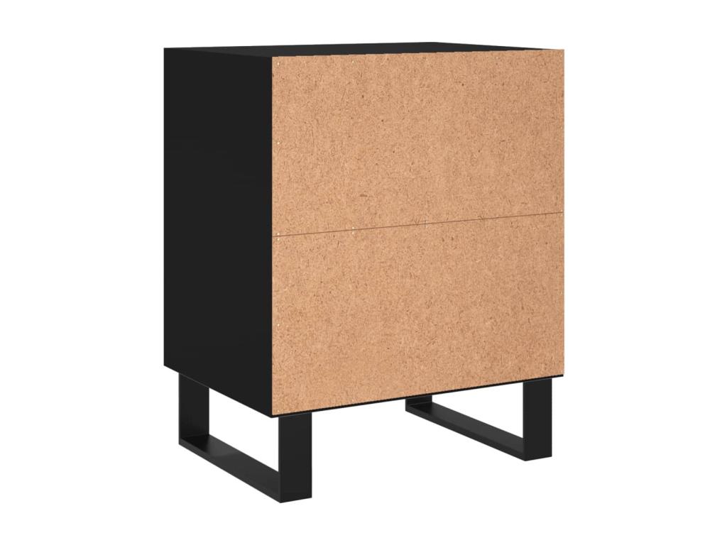 2-piece black bedside tables, 40x30x50 cm, engineered wood, TQAZ57083