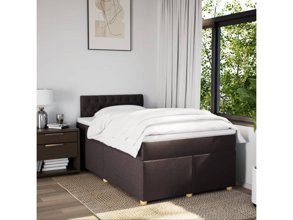 Domopure bed base with mattress, dark brown, 120x200 cm, HFCU94002
