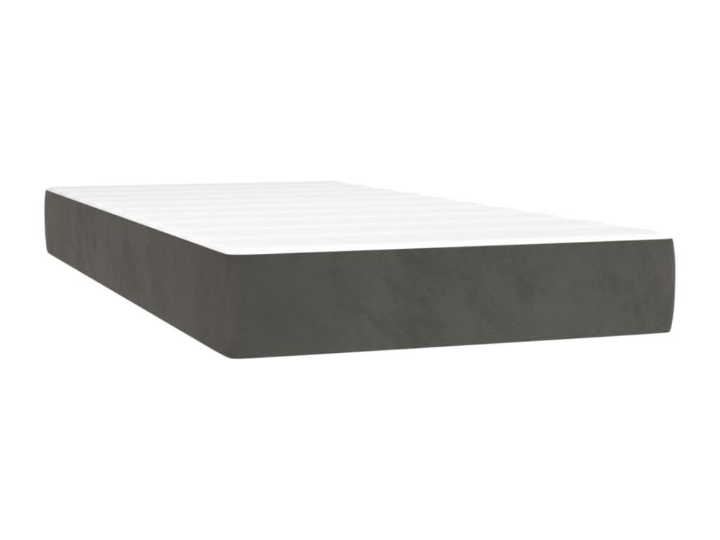 Domopure bed base with mattress, Dark Grey, 100x200 cm, BQYZ98673
