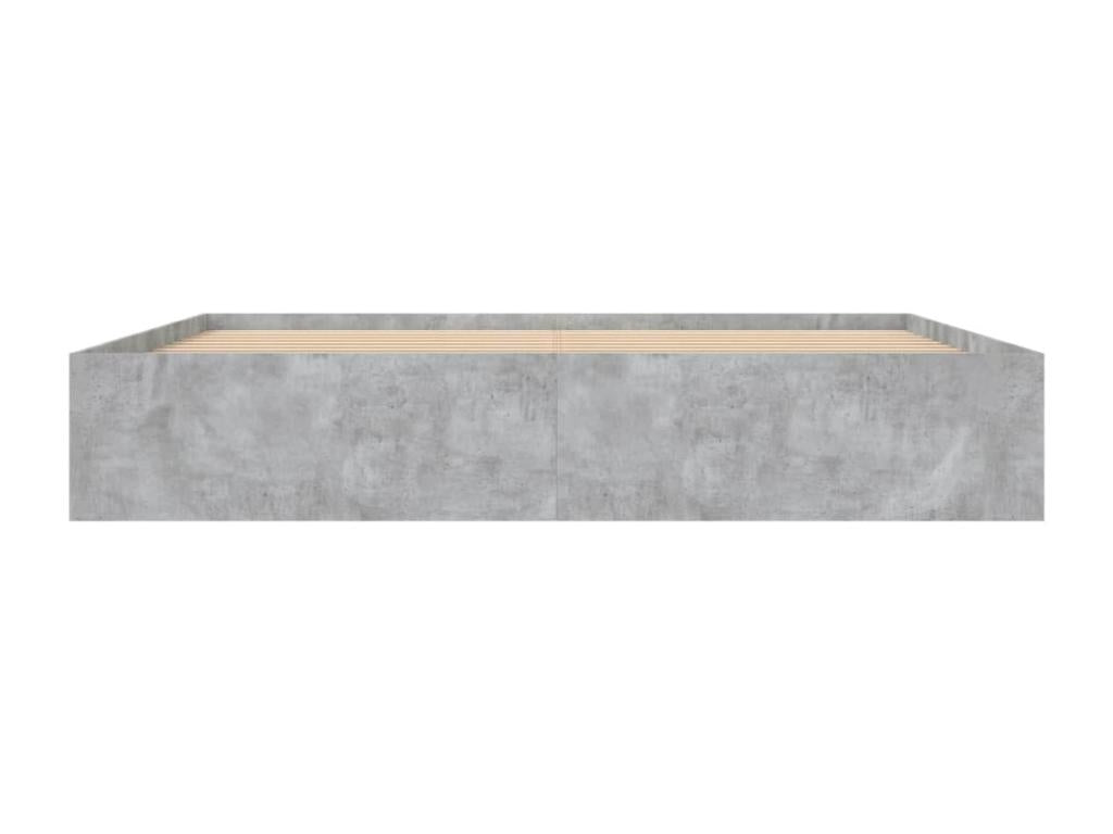 Bed frame without mattress concrete gray 200x200 cm KKQH94045