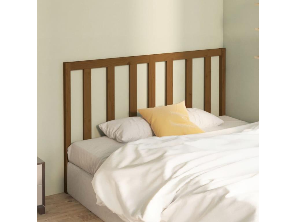 Honey Brown Headboard 126x4x100 cm Solid Pine Wood YRYW32785