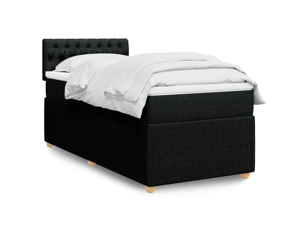 Domopure bed base with black mattress 90x190 cm fabric XKIB30630