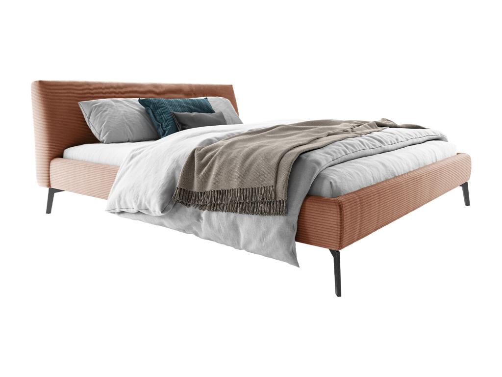 Bed - brown corduroy - Domopure TMAA62412
