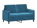 2-piece blue velvet sofa set WQUS49011
