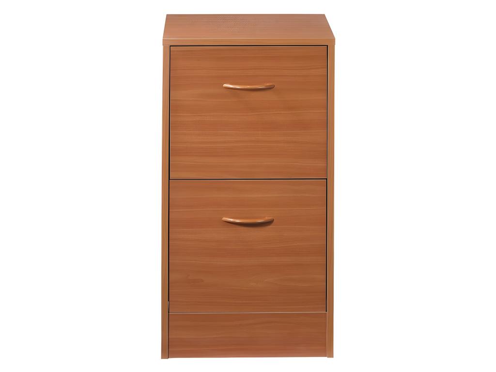 2-Drawer Filing Cabinet for 50 Hanging Files, 41.4x76.4x44 cm - Cherry Finish VESG11459