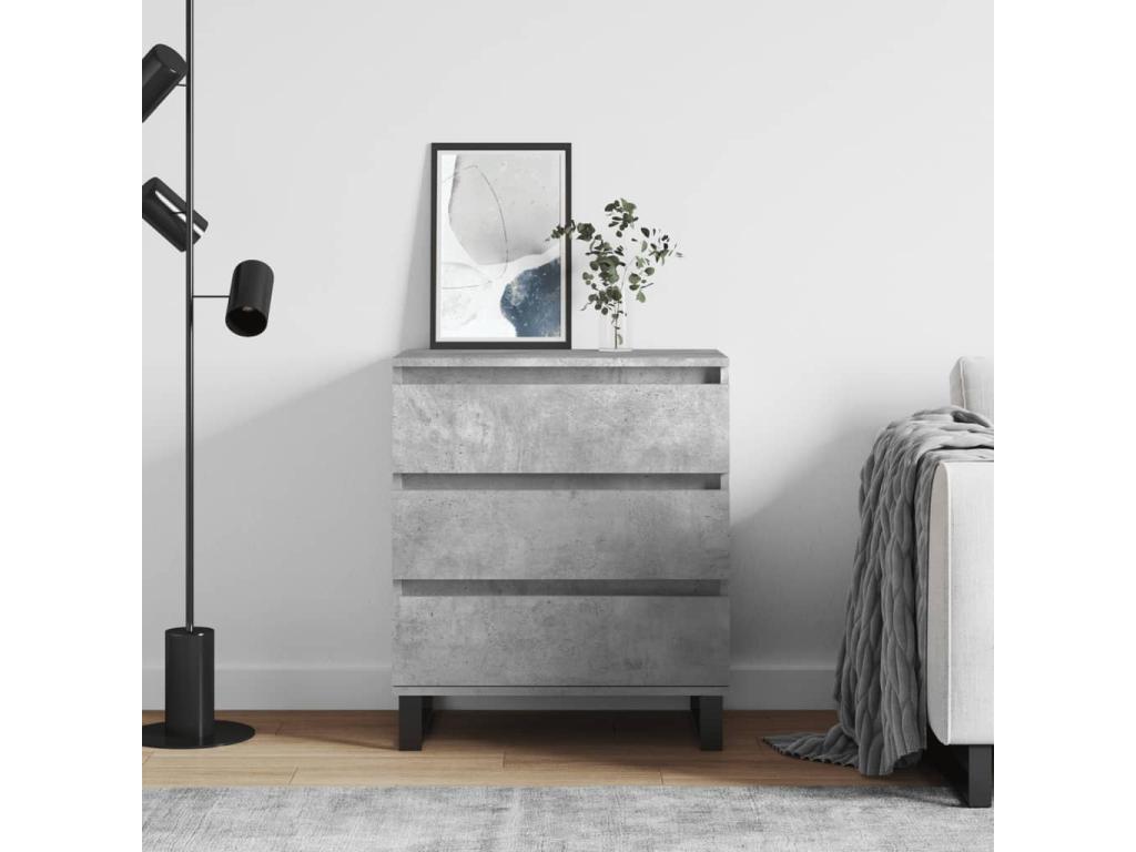 Concrete Grey Buffet 60x35x70 cm Engineered Wood AAYR86950