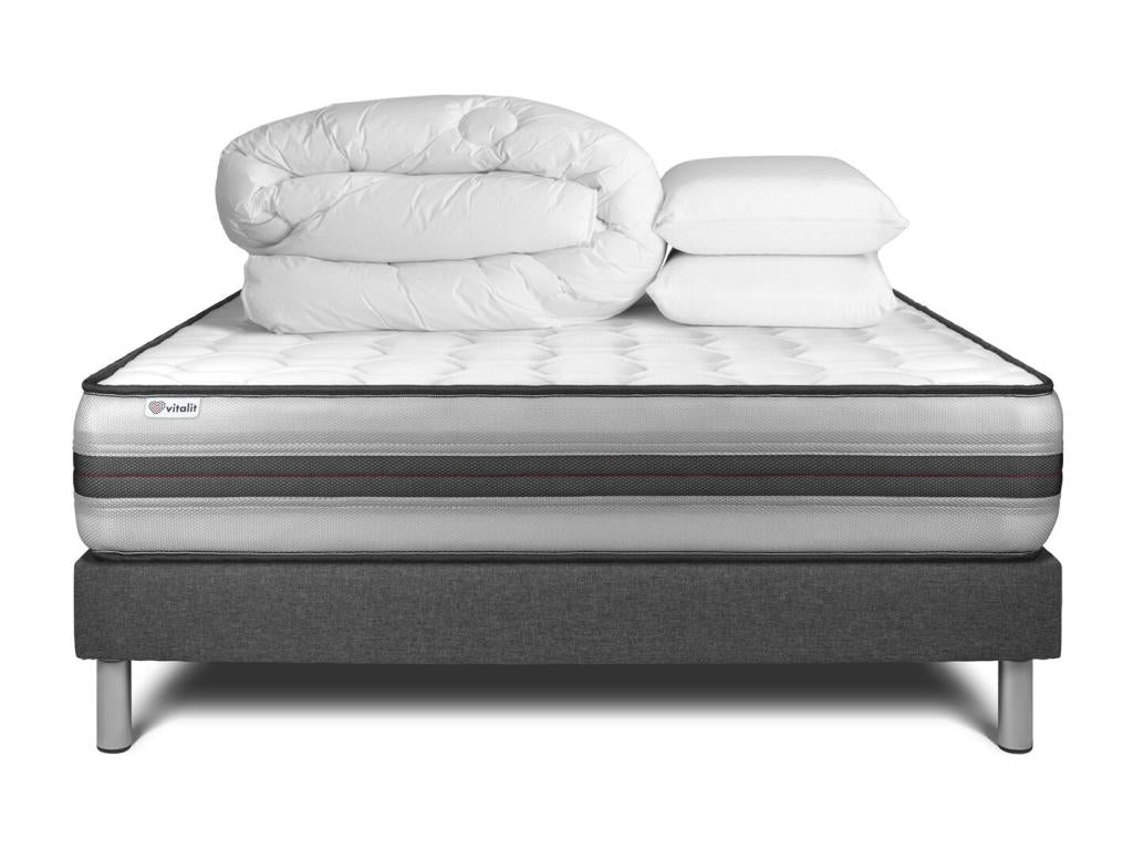 Domopure RECOVER ready-to-sleep pack, 160x200 cm Domopure grey bed base XNFX68351