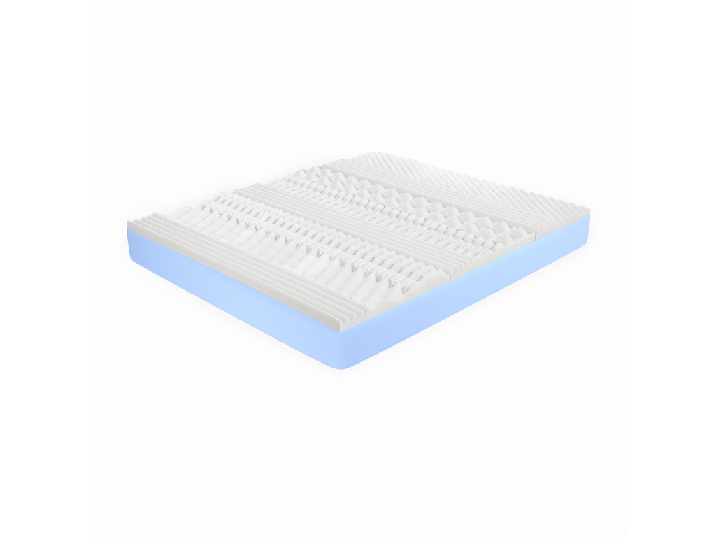 Memory foam mattress 135x200 cm, 25 cm high - Removable cover with Aloe Chicyla fabric - Premium EAMN52586