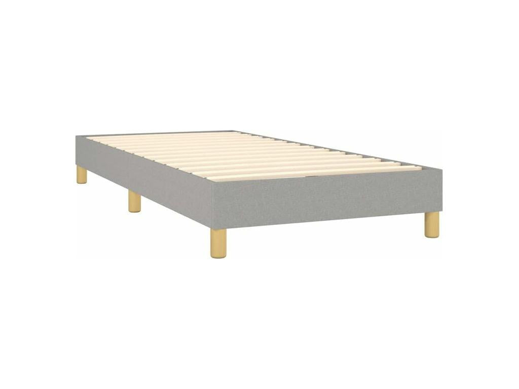 Chicyla bed base with mattress and LED, light grey, 80x200 cm, XZQG97293