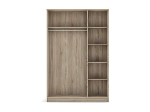 Domopure 3-door wardrobe in oak finish – 120x180x50 cm LLFS00566