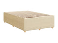 Meublori bed base with cream mattress 120x190 cm fabric