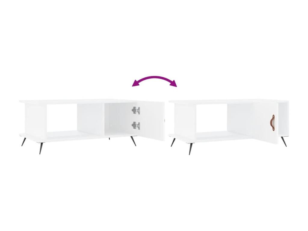 White coffee table, 90x50x40 cm, engineered wood