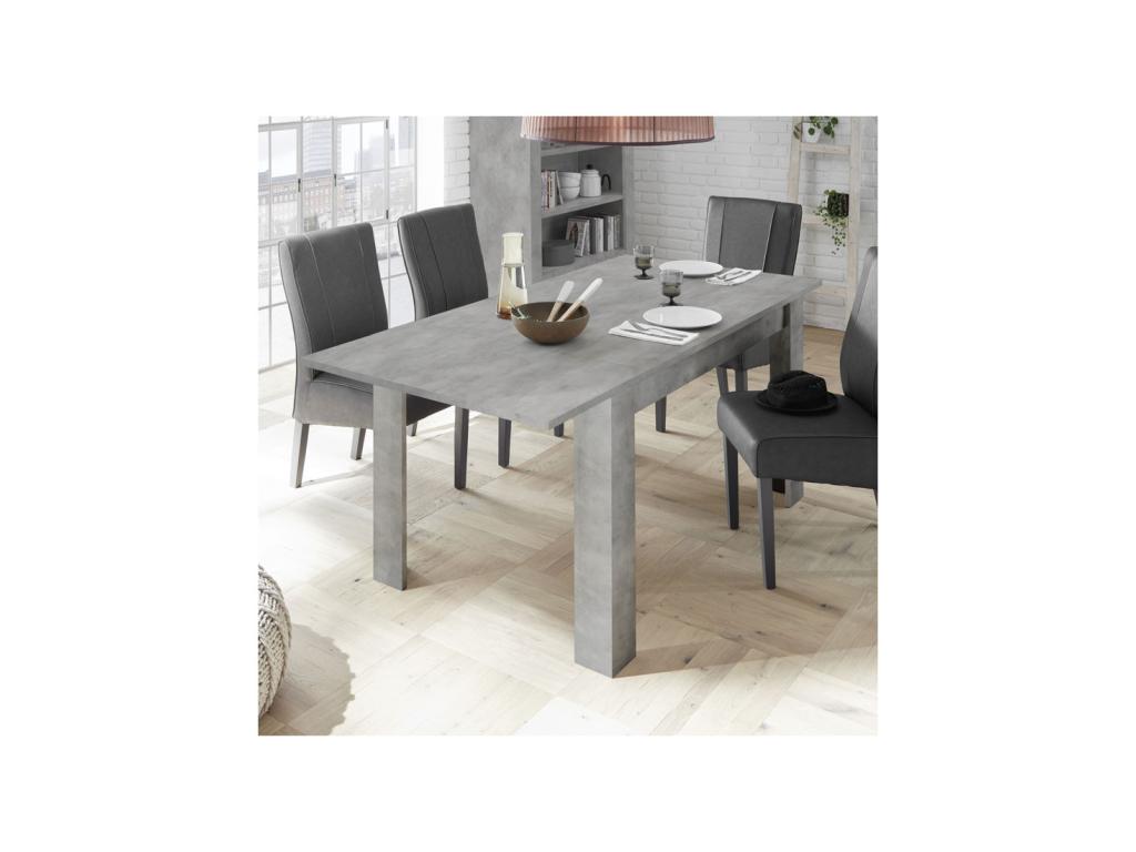 Complete Dining Room Set in Light Polished Concrete - Chicyla n 1 ZRBC49413