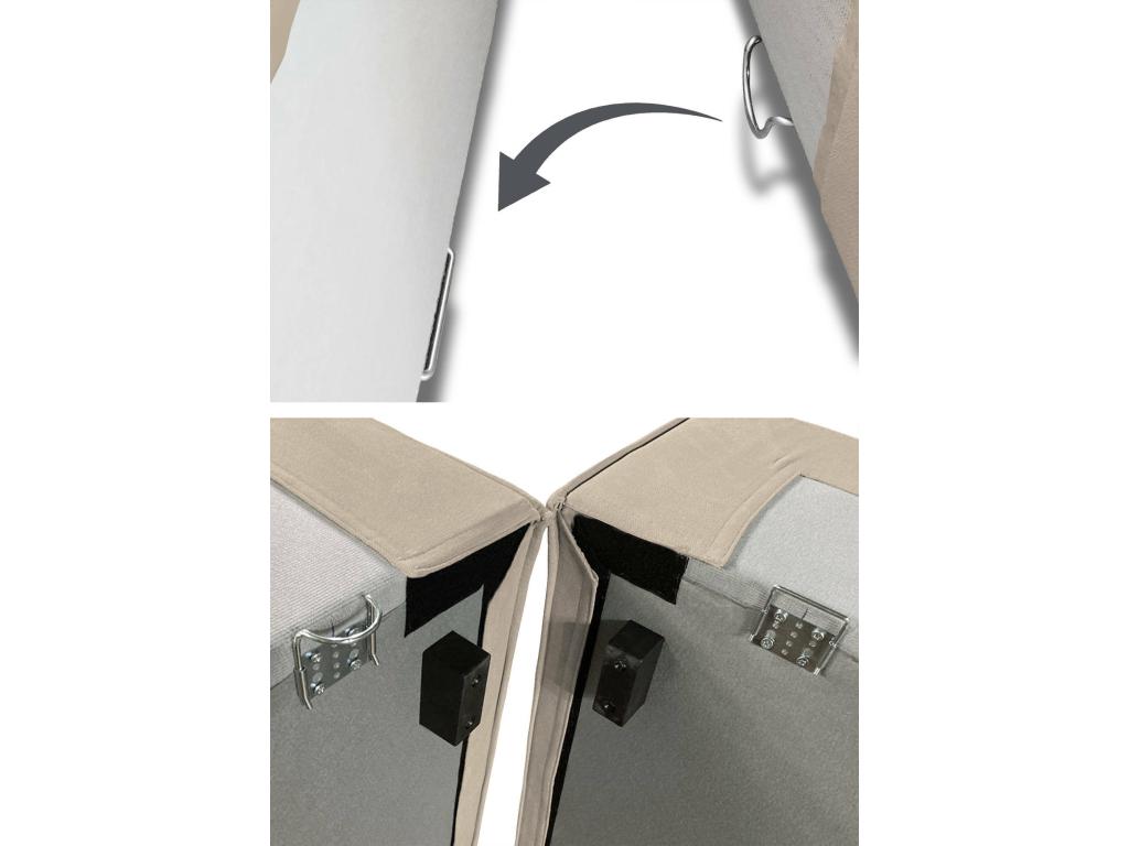 Chicyla fixed sofa, modular 4-seater sofa with left-hand peninsula, Made in Italy, Modern fabric sofa, 340x170x70 cm, Chicyla IFLL69397