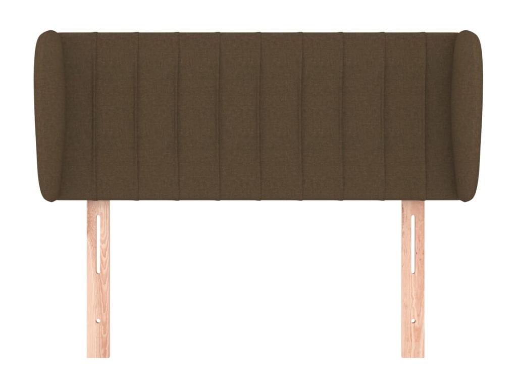 Headboard with wings, Dark Brown, 83x23x78-88 cm, Fabric SRGU35341