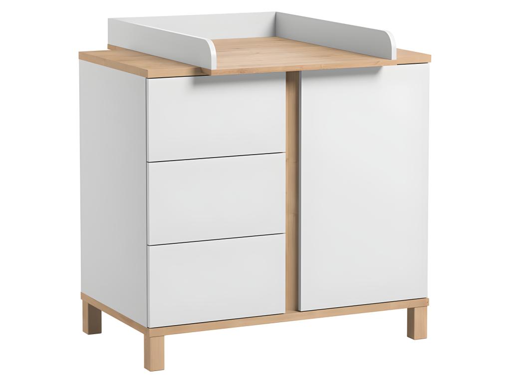 Chicyla White Changing Table for Dresser GMIV03042