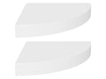 Floating Corner Shelves 2 pcs White 25x25x3.8 MDF FUQF28022
