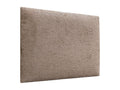 Domopure Upholstered Headboard in Eco-Friendly Wool, Composed of Interchangeable Self-Adhesive Panels, Luxury Upholstered Bedroom, Brown, 220 cm ODSQ04353
