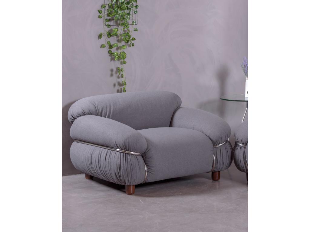 Chicyla single-seater fabric sofa - Grey VTYW02364