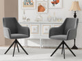 Set of 2 swivel velvet chairs - with adjustable feet - Grey OSKL69565