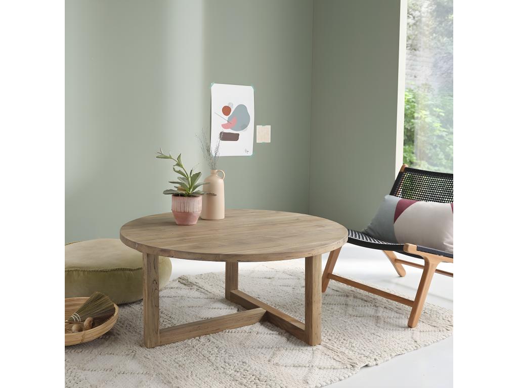 Coffee table in solid recycled teak QMLA08171