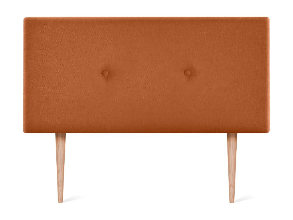 Meublori Aqualine Smooth Fabric Headboard with Buttons 95x105cm with Legs for 90cm Beds - Meublori