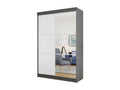 Domopure 111 Wardrobe White - Graphite 205x138x60cm Sliding Wardrobe Doors CYHS84667