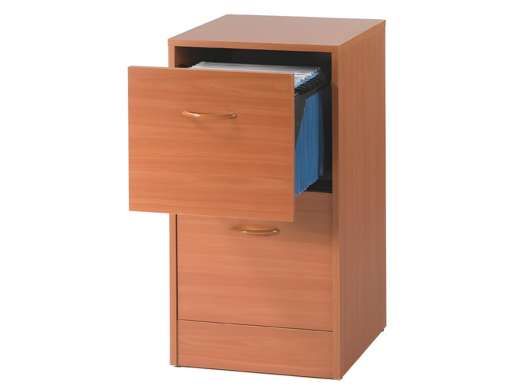 2-Drawer Filing Cabinet for 50 Hanging Files, 41.4x76.4x44 cm - Cherry Finish VESG11459