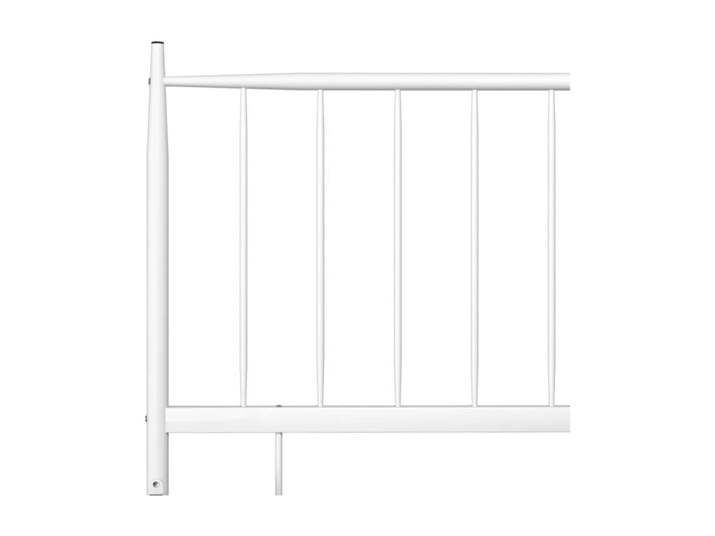 White metal bed frame without mattress, 100x200 cm, YLWG27106