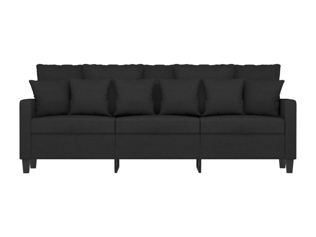 3-seater sofa, black, 180 cm, fabric, WWME43641