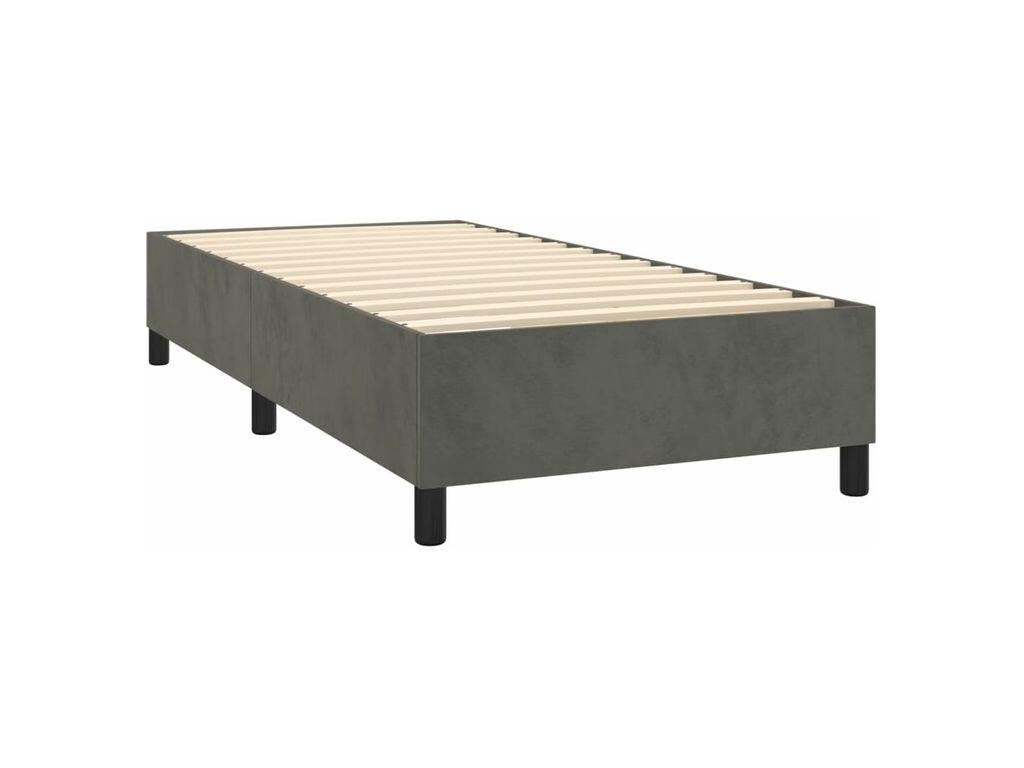 Chicyla bed base with dark grey mattress 100x200 EXYC12138