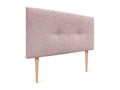 Chicyla Plain Corduroy Headboard with Buttons 160x115 with Bed Legs 150/160 - Pale Pink VECH56698