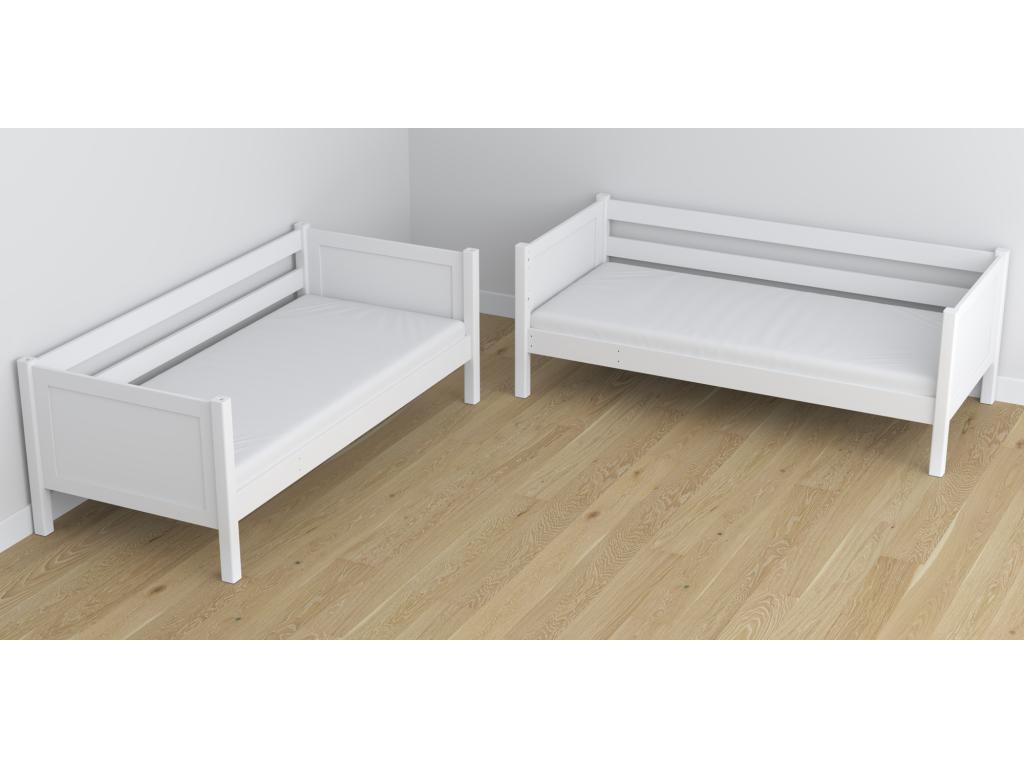 Wooden bunk bed - with drawer for mattress N02 White 80x200 ZNED87053