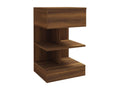2-Piece Bedside Tables, Brown Oak, 40x35x65cm, Engineered Wood, MRRC66422