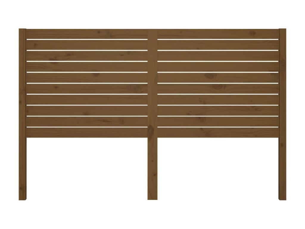 Honey brown headboard 126x4x100 cm Solid pine wood IBLG89997