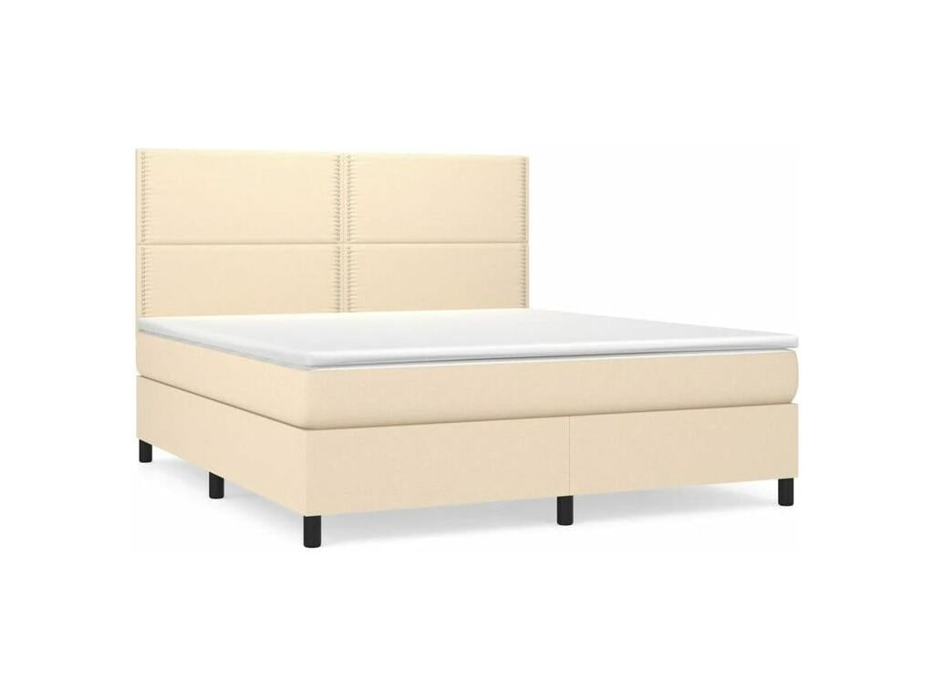 Chicyla bed base with cream mattress 180x200 fabric SDPX23226