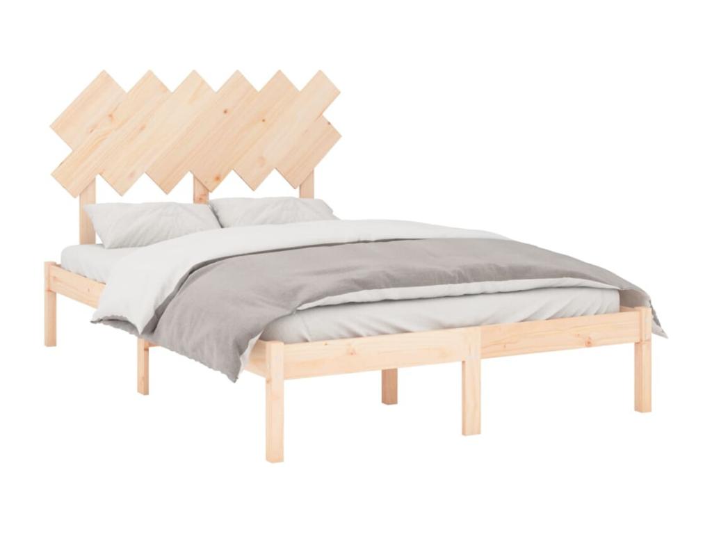 Bed frame 120x190 cm Small Double Solid Wood ESMK18397