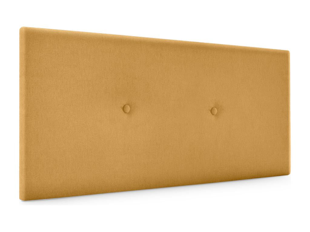Chicyla Aqualine Smooth Fabric Headboard with Buttons 90x50cm for 80/90cm Beds - Mustard ZHOH48516