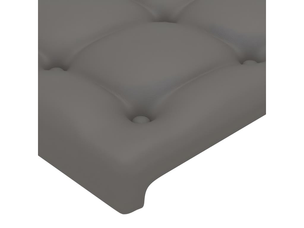 2-piece Grey Headboard Set 100x5x78/88 cm Faux Leather IIZT08760