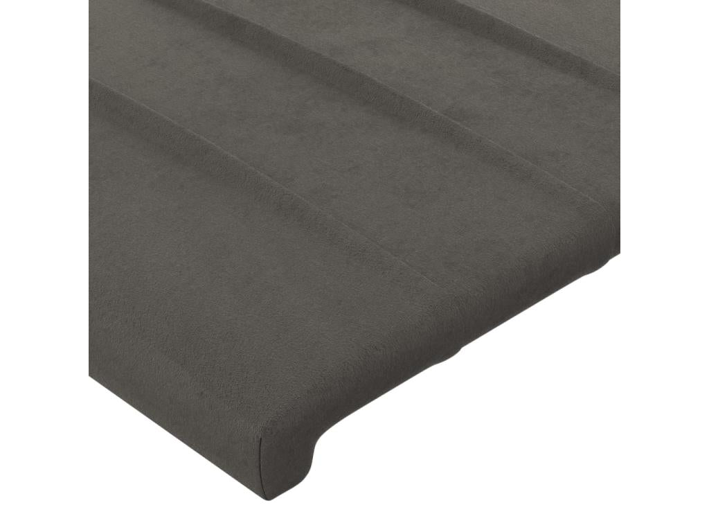 2-piece headboard set, dark grey, 72x5x78/88 cm, velvet, PKGY33583