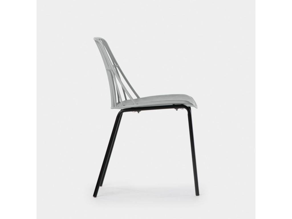 Domopure TKFY50278 Grey Plastic Outdoor Chair 45x82 cm