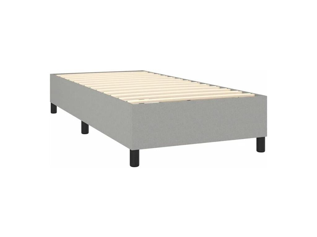 Bed base with Meublori bed and mattress and LED light grey 100x200