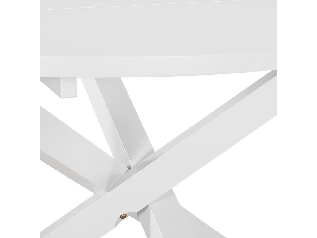White wood-effect coffee/dining table, 120x120x75 cm, 0902298 BJDJ43760