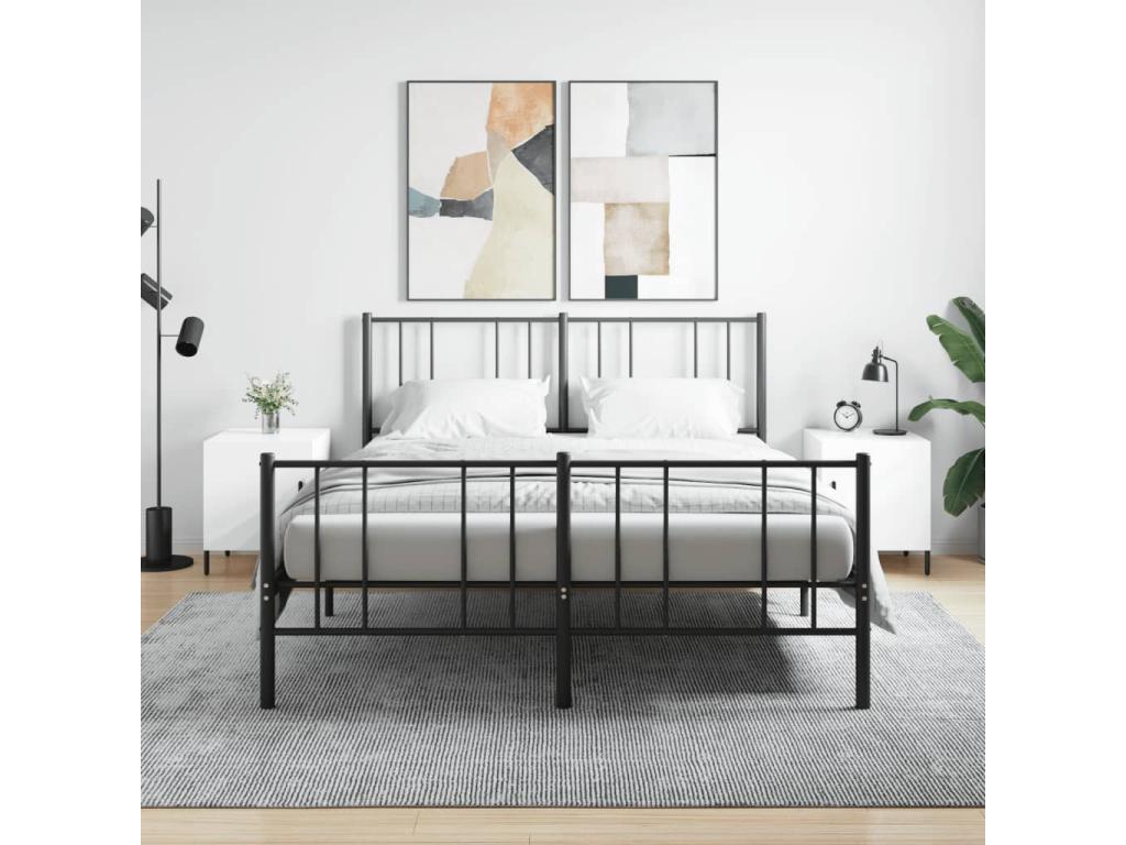 2-piece bedside tables, glossy white, 40x40x50 cm